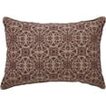 thumbnail image 2 of VHC Brands Custom House Burgundy Tan Jacquard Pillow 9.5x14, 2 of 3