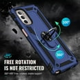 thumbnail image 5 of Moto G Stylus 5G 2022 Case [16ft Military Grade Drop Tested] with Screen Protector, Magnetic Ring Holder Kickstand, Navy Blue, 5 of 9