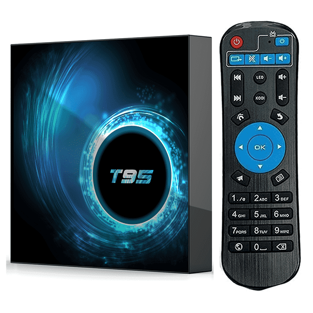 Android 10.0 TV Box T95 con 4GB RAM 32GB ROM 6K Ultra HD H.265 Dual Band WiFi Media Box 2.4/5Ghz WiFi 100M LAN