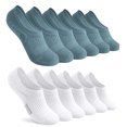 thumbnail image 1 of No Spectacle Socks Chaussettes Invisibles pour Femmes Rembourrées Coupe Basse Athlétiques Doublure Cachée pour Espadrilles Cheville Course Socks, 1 of 5