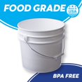 thumbnail image 4 of Hudson Exchange Premium Gallon Bucket With Spouted Lid, Hdpe, White, 4 Pack, 3.5 Gallon, 4 of 4