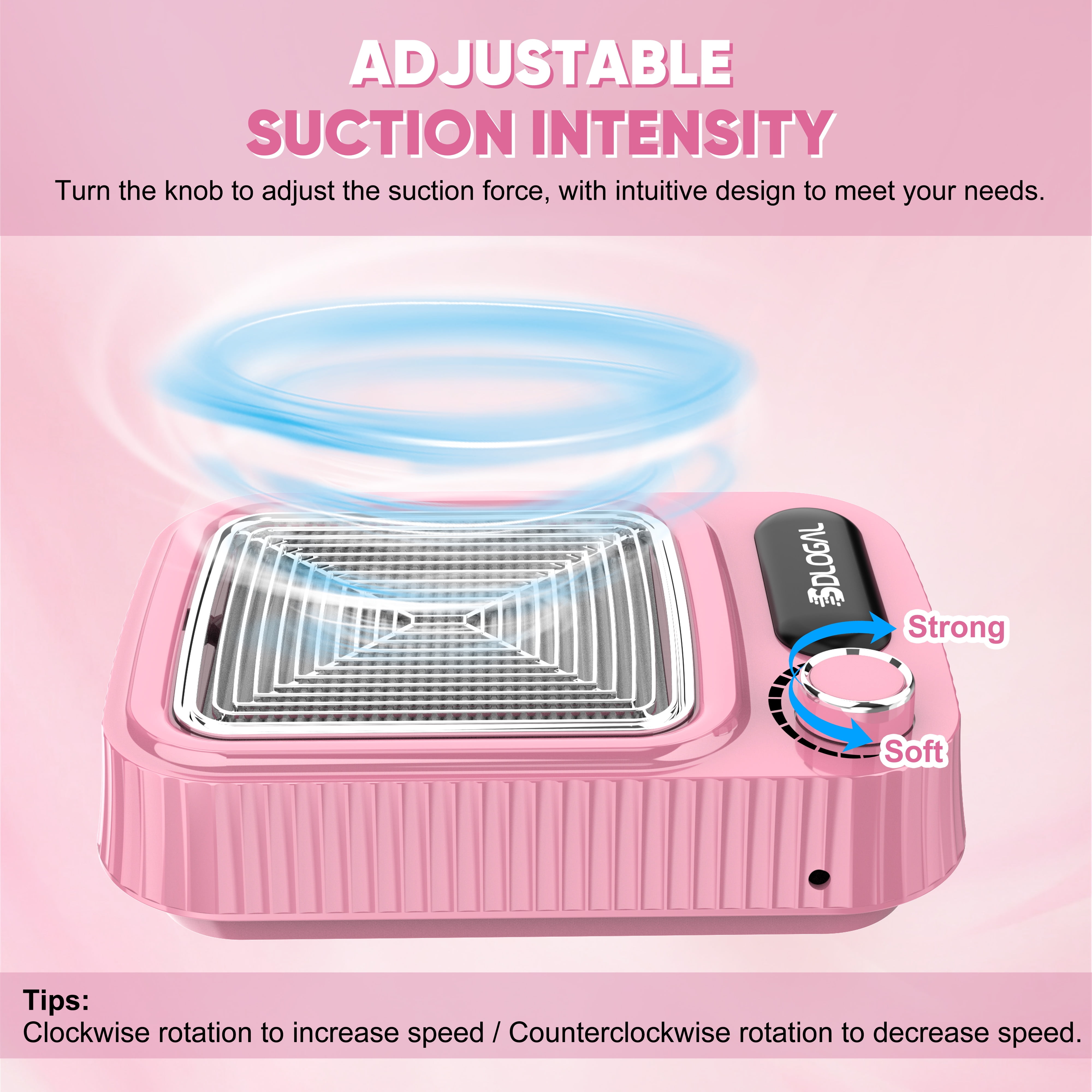 Sdlogal 3-in-1 Electric Nail Drill Polisher with Vacuum Cleaner, 45000 RPM, Polishing,Variable Speed