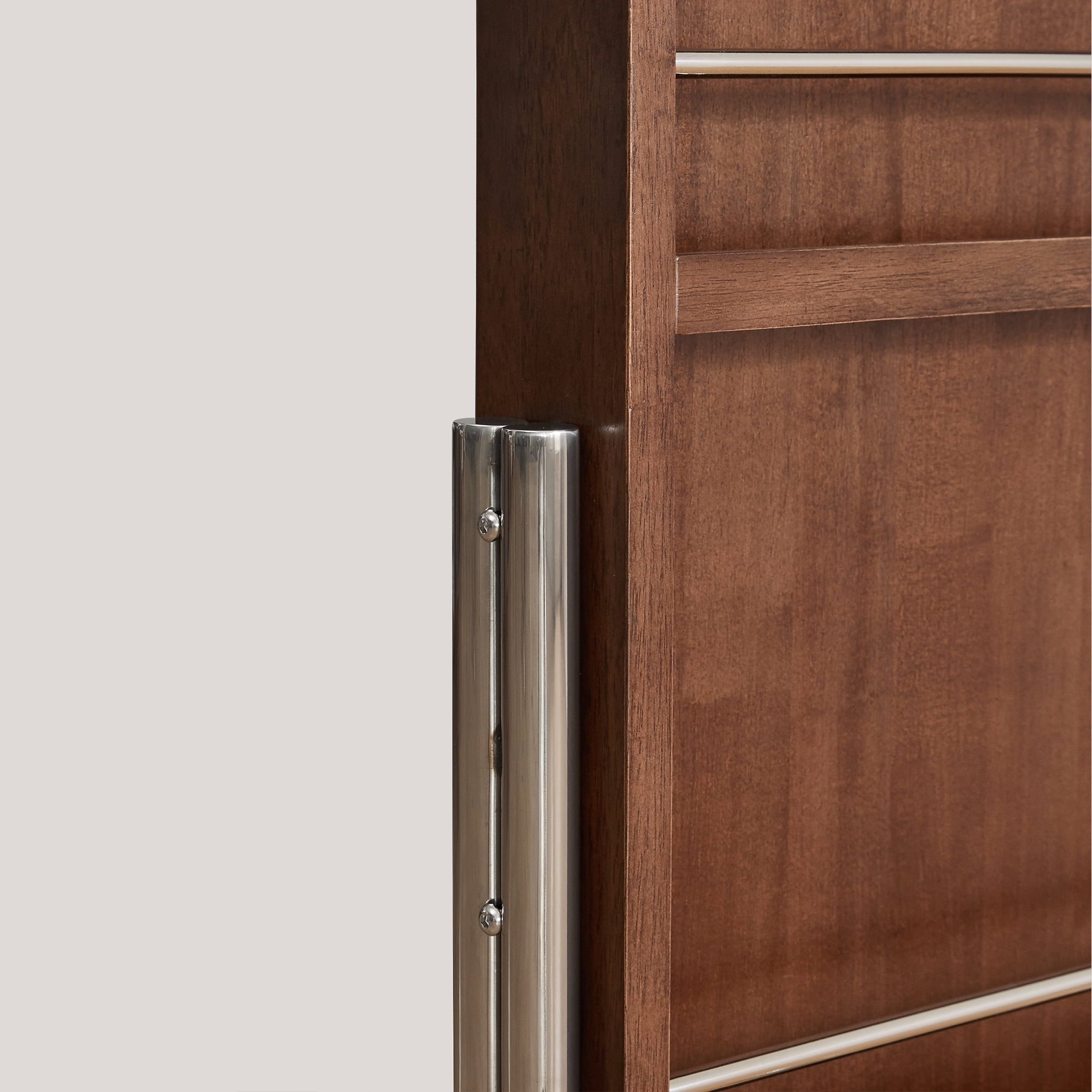Arched Full Length Mirror with Storage Shelves and Wheels, Freestanding Rolling Floor Mirror and Bookcase for Bedroom Living Room, Walnut