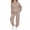 Khaki, variant on Zefriona Kids Thermal Fleece Heart Graphic Hooded Sweatshirt and Matching Jogger Pants Set 2-13Y Purple Size 2T
