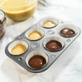 thumbnail image 5 of DecorRack 6 Cup Nonstick Muffin Pan, Heavy Duty Metal Cupcake Baking Pan, 2 pack, 5 of 6