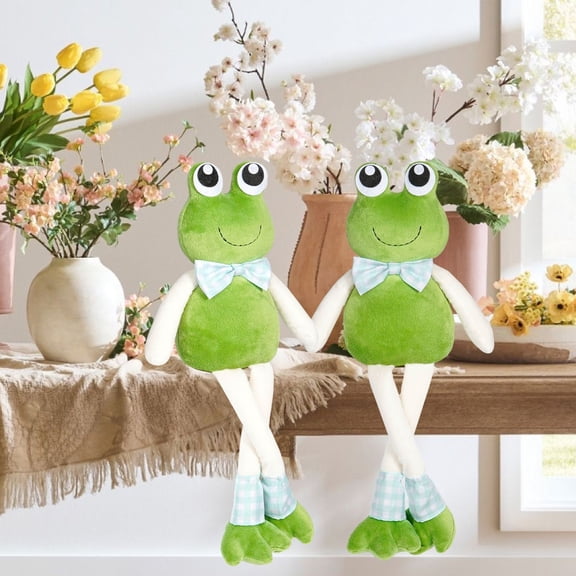 2026 New Frog Plush Toys, Stuffed Animals Toys Frog Soft Pillow Toys, Soft Hugging Sleeping Pillow Best Birthday Gifts for Holiday Xmas Easter for Friend and Family (Plush Toys, 2PCS)