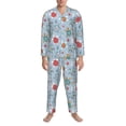 thumbnail image 3 of Disketp Sea Turtle Mens Pajama Set, Soft Warm Long Sleeve Sleepwear, Cozy Button-Down Pjs for Men-XX-Large, 3 of 7