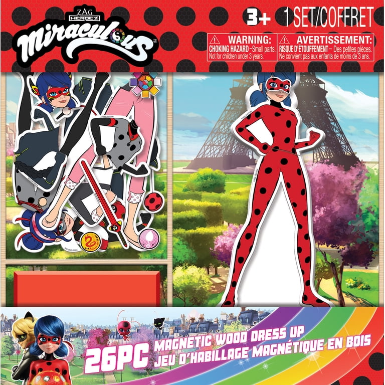 TCG Toys, Miraculous Ladybug, Wooden Dress-Up Set, Magnetic Doll