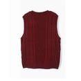 thumbnail image 3 of Women's Sweater Vests Cable Knitted Sleeveless Vest Sweaters V Neck Knitwear Tank Pullover Cogild, 3 of 5
