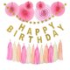 thumbnail image 2 of Papel Borlas de papel abanico de papel Feliz cumpleaños Banner Decoración de fiesta de cumpleaños Sunnimix Decoración colgante de cumpleaños, 2 of 8