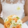 thumbnail image 3 of 10 piezas de orquídeas artificiales falsas flores simuladas para decoración de corona nupcial de boda color blanco leche, 3 of 9