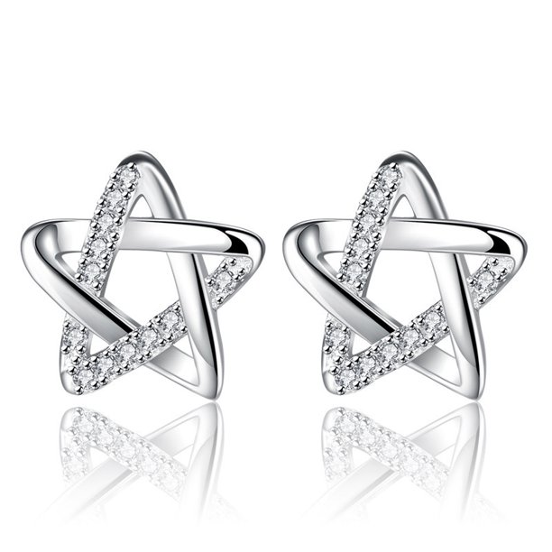 Pendientes de circonita de Plata de Ley 925 para mujer, nueva moda, exquisitos accesorios de joyería para novia y estudiante, fiesta de boda
