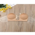 thumbnail image 4 of Women Invisible Push Up Bra Solid Self-Adhesive Silicone Sticky Tube Top Backless Strapless U Shape Bralette, 4 of 6