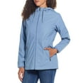 thumbnail image 3 of WP Weather Proof Women's Casual Lightweight Hooded Rain Jacket (Black, L), 3 of 16