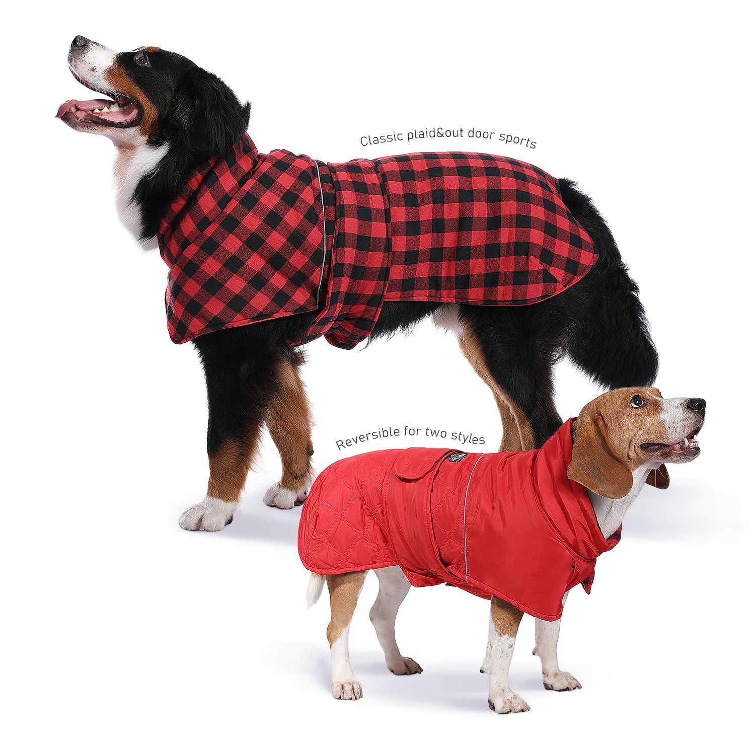 Kadyn Reversible Water Repellent Dog Jacket Pets Apparel Winter Warm Outdoor Sport Dog Coats for Winter Cold Weather Puppy Comfort Vest, Red L Kadyn Reversible Water Repellent Dog Jacket Pets Apparel Winter Warm Outdoor Sport Dog Coats for Winter Cold Weather Puppy Comfort Vest, Red L