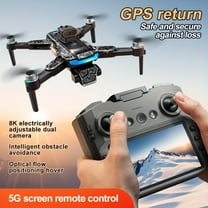 GPS Drone with 8K Camera, Brushless Motor & 5G Transmission - Foldable Quadcopter with Dual Batteries & Case (Beginner-Friendly Gift)