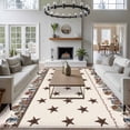 thumbnail image 4 of Farmhouse Country Washable Area Rug 5 x 7 ft Star Barn Bucket Berry Country Vintage, Soft Non Slip Rugs Stain Repellent Indoor Felt Carpet for Living Dining Room Bedroom Home Office, 4 of 9