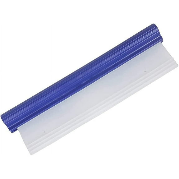 NOGIS Car Squeegee 12 Inch Flexible T-Bar Water Blade Silicone Squeegee for Car or Home Glass Blue Handle