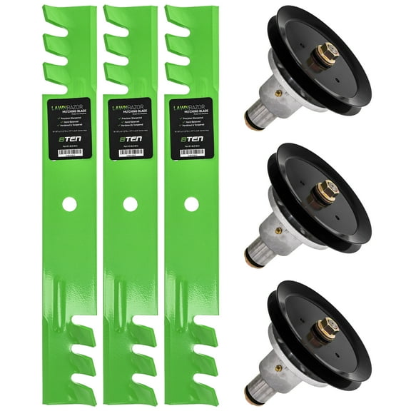8TEN Spindle Toothed Blade Kit for Exmark Lazer AC AS Turf Tracer MK1002075