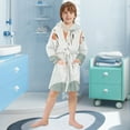 thumbnail image 5 of FORMRS Kids Bathrobe Unisex Hooded Robe Toddler Pajamas Sleepwear, Size 2-3T, Art Sun, 5 of 7