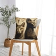thumbnail image 5 of Egyptian Cats Hieroglyphs Vintage Decorative Throw Pillow Cases Square Cushion Cover Pillowcases for Couch Bed Living Room 16x16, 5 of 6