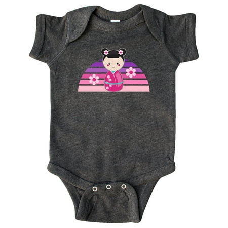 

Inktastic Japan Kokeshi Doll Retro Sunset Gift Baby Girl Bodysuit