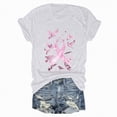 thumbnail image 4 of Towmus Womens T Shirt Plus Size Breast Cancer Awareness Pink Ribbon Shirts Crew Neck Women Tops, 4 of 5