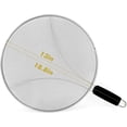 thumbnail image 2 of Oil/Grease Splatter Screen for Fry Pan 11.3". Hot Oil Splash Guard, Prevent and Protects Skin from Burns. Splatter Guard for Stove Cooking Keeps Kitchen Clean Stainless Steel Iron Skillet Lid, 2 of 9