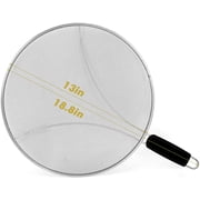 Oil/Grease Splatter Screen for Fry Pan 11.3. Hot Oil Splash Guard, Prevent, and Protects Skin from Burns. Splatter Guard for Stove Cooking Keeps Kitchen Clean Stainless Steel Iron Skillet Lid