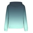 thumbnail image 4 of Scyoekwg Gradient Graphic Hoodies for Women Long Sleeve Hoodies Drop Shoulder Hooded Sweatshirt Front Pocket Casual Sports Fall Sweatshirts (Green,XL), 4 of 5