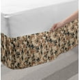 thumbnail image 2 of Camo Bed Skirt, Pastel Abstract Desert Camouflage Spots, Elastic Bedskirt Dust Ruffle Wrap Around for Bedding Decor, 4 Sizes, Almond Dark Teal, by Ambesonne, 2 of 2