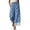 Blue, variant on Women Polka Dot Lace Trim Wide Leg Pants Elastic Drawstring High Waist Loose Fit Trendy Y2K Palazzo Pants with Pockets