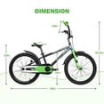 thumbnail image 3 of Hykolity Kids Bikes 20 Inch Kids Bicycle Ages 6-12 Years Old Kids Bicycle for Boys Girl with Adjustable Seat Coaster Brake Green, 3 of 8