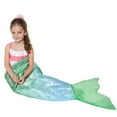 thumbnail image 6 of Catalonia Mermaid Tail Blanket,Toddler Kids Girls Fish Scales Pattern Sleeping Bag,Mermaid Tail Throw Blanket Gift for 3-6,Green, 6 of 7