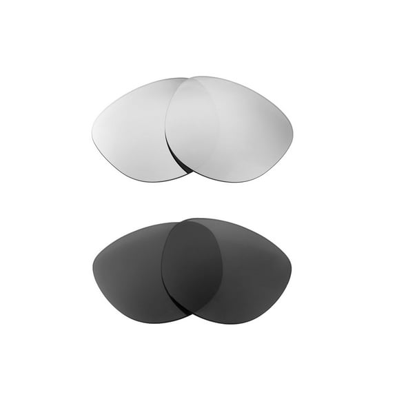 Walleva Polarized Titanium   Black Replacement Lenses For Oakley Hold Out Sunglasses