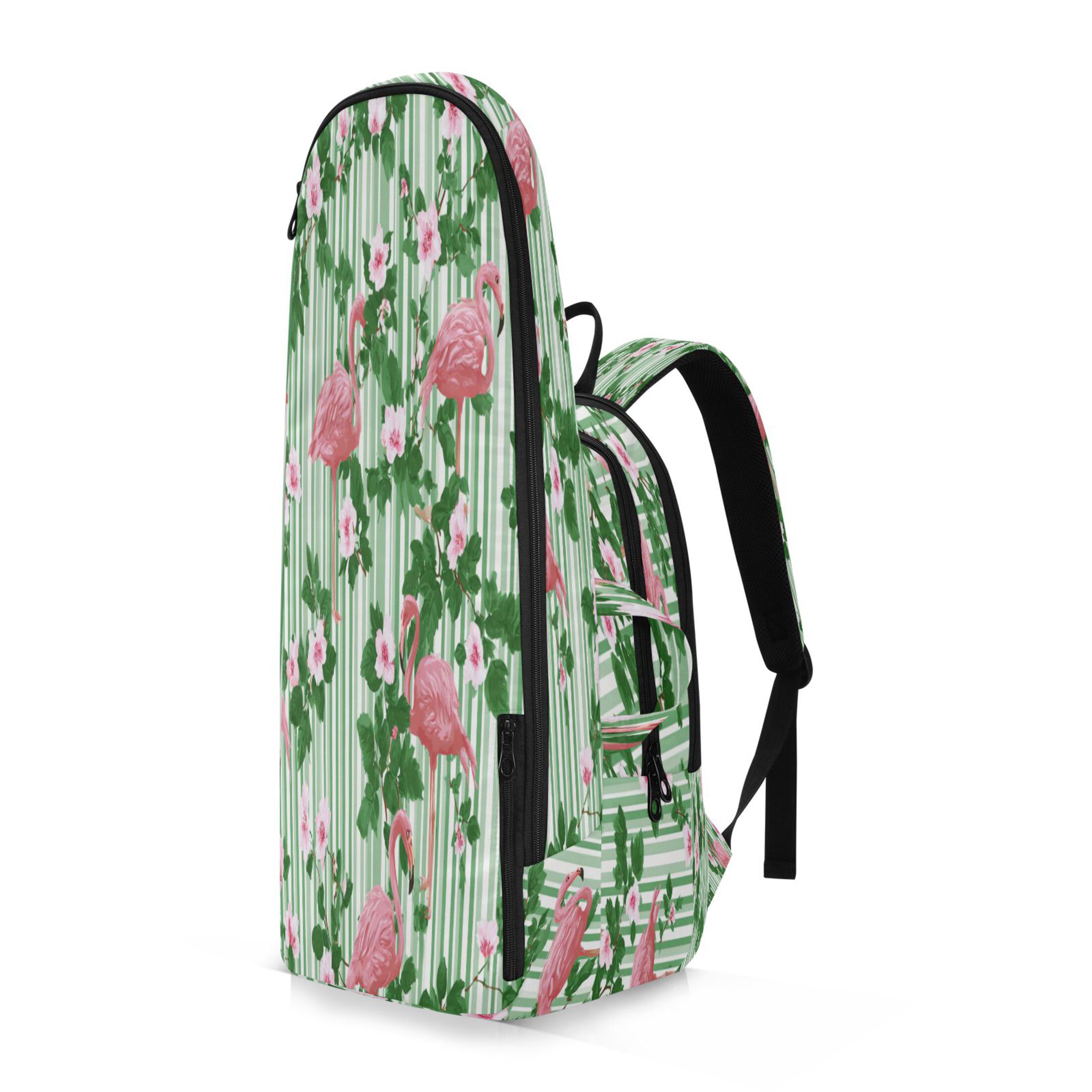 2 Racquet Holder Tennis Backpack Tennis Racket Covers Gym Bags Flamingos at Rest