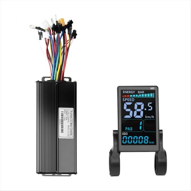 Kit de Controlador de Sinusoidal para Bicicleta Eléctrica con Pantalla A Color M5, 35 A, 36 V/48 V/52 V, para Modificación de Scooters y Bicicletas Eléctricas.