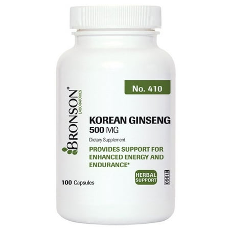 Bronson ginseng coréen 500 mg, 100 Capsules