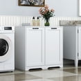 thumbnail image 2 of Laundry Cabinet with Doors and shelf, Tilt-Out Laundry Hamper, Freestanding Style, Adjustable Shelf, White, 2 of 9