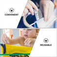 thumbnail image 3 of 100pcs Plastic Clips Mini Clothespins Spring Clothing Hangers Photo Clips for Home, 3 of 4