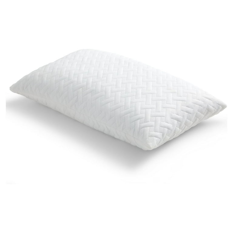Sleepavo Shredded Memory Foam Cooling Pillows Queen Size Set of 2 - Adjustable Soft & Firm Bed Pillows for Sleeping, White