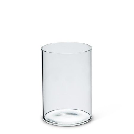 

4 in. Tumbler with Metallic Base Clear & Silver