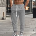 thumbnail image 5 of cfhntfmh Sweatpants for Men Casual Fall Elastic Waisted Knitted Drawstring Pants Lounge Jogger Pants with Pockets, 5 of 7