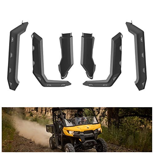 kemimoto Defender Fender Flare Front and Rear Extended Mud Fender Flares Guards Compatible with Can Am Defender HD 5/8/ 10/ MAX 2016 2017 2018 2019 2020 2021 Replace OEM Part #715006821 715002424 