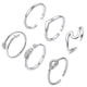 thumbnail image 1 of Juego de 6 anillos abiertos para mujer, ajustables para la articulación del dedo pulgar, anillo para el dedo del pie, joyería de playa para mujeres y niñas., 1 of 1