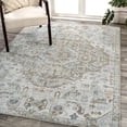thumbnail image 4 of JONATHAN Y WASHABLE 8 x 10 Area Rug, Shaemus Bohemian Medallion - Cream/Brown/Green, WSH320A-8, 4 of 9