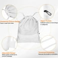 thumbnail image 3 of Bolsa de mochila de cuerda Uxcell 14.6" x 17.9" Tela Oxford Saco Cinch, Blanco, 3 of 7