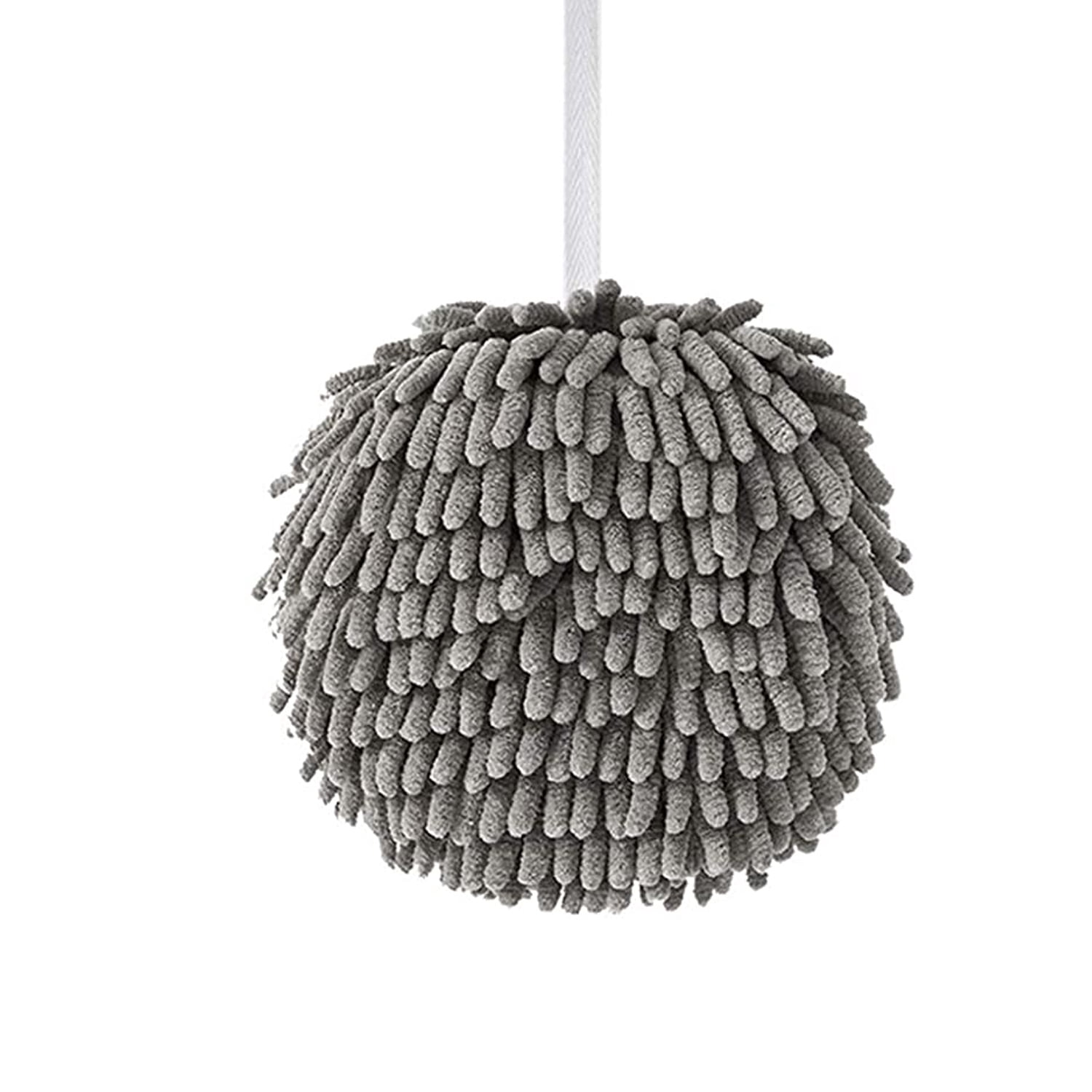 Gwen Studios 7.5" Microfiber Chenille Fluffy Body Scrub Sponge, Gray or White