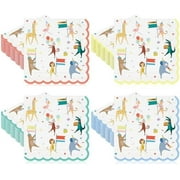 100 Pcs Large Animal Parade Napkins 6.5 Inches Disposable Paper Napkins with Cute Jungle Safari Animal Design for Zoo Theme Party, Baby Shower Birthday Decorations$$Home Decor, Kitchen, & Other