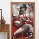 thumbnail image 4 of Cortina de puerta semiopaca con patrón de patchwork de dos piezas Vampirella, cortinas opacas decorativas para dormitorio, sala de estar, decoración de habitación de niños, 34 x 56 pulgadas, tamaño, 4 of 7